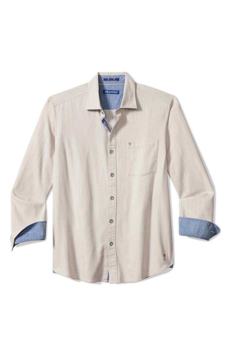 Tommy Bahama Dorado Stretch Cotton Button-Up Shirt, Main, color, Morel