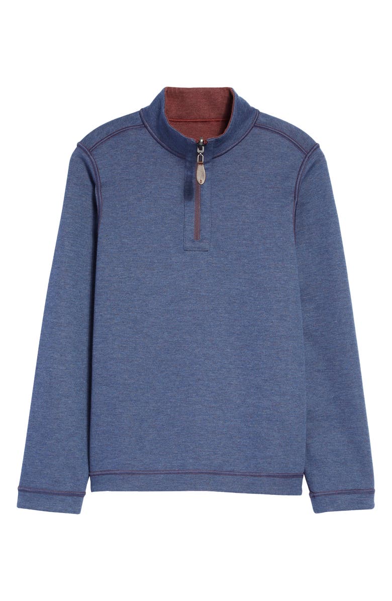 Johnston & Murphy Kids' Solid Reversible Quarter Zip Pullover, Alternate, color, 