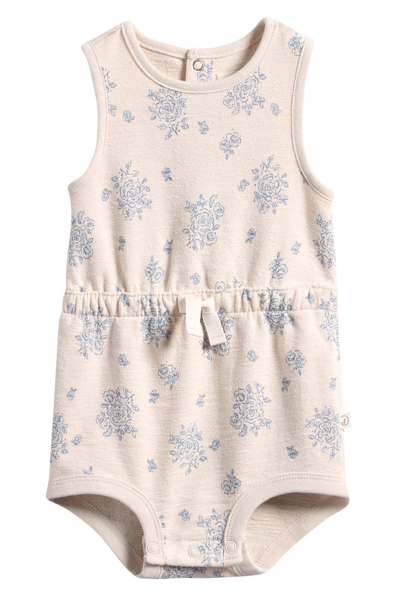 Organic Cotton Romper, Main, color, LP BLUE FLORAL