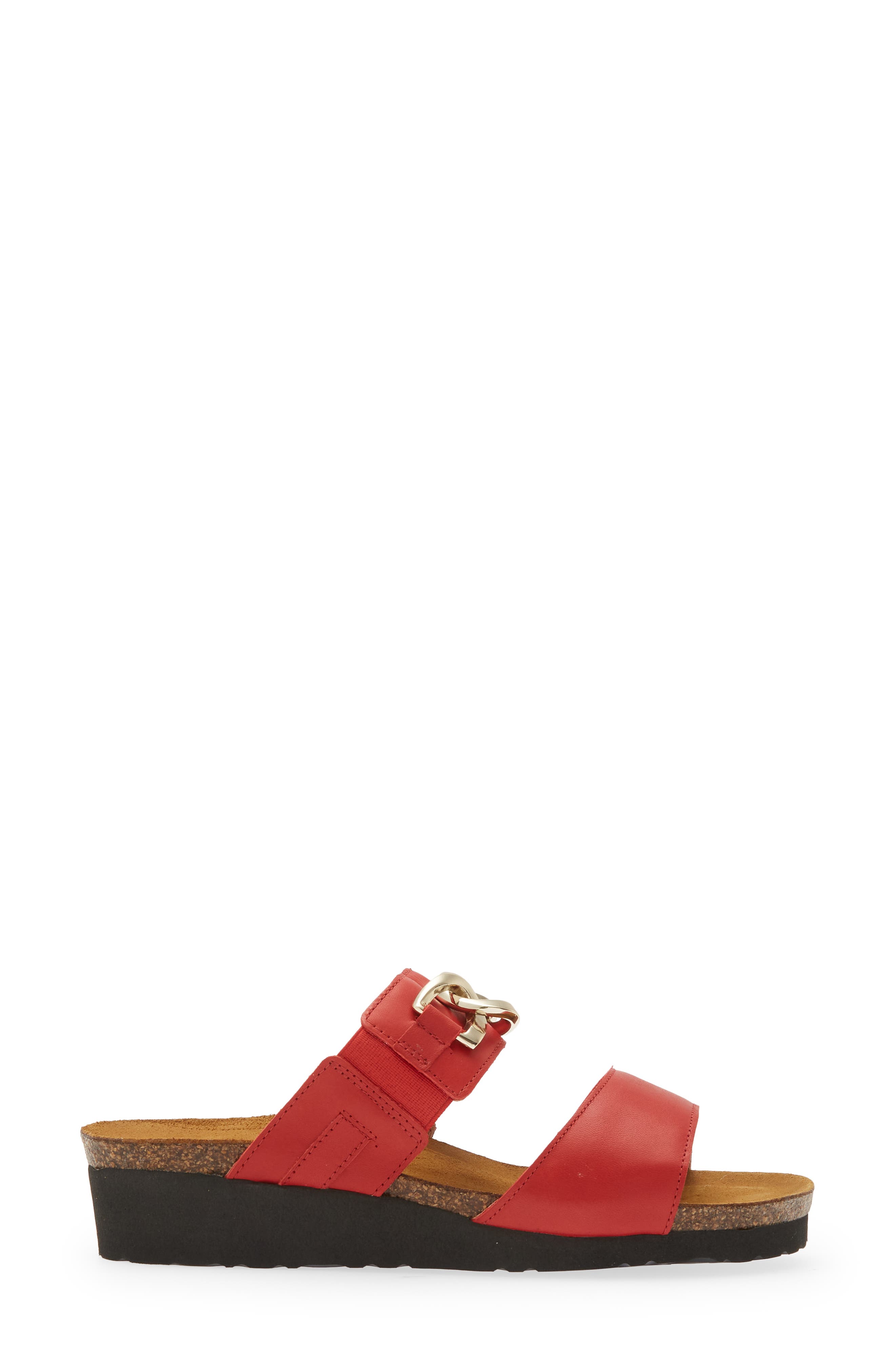 Victoria Wedge Slide Sandal, Alternate, color, KISS RED LEATHER