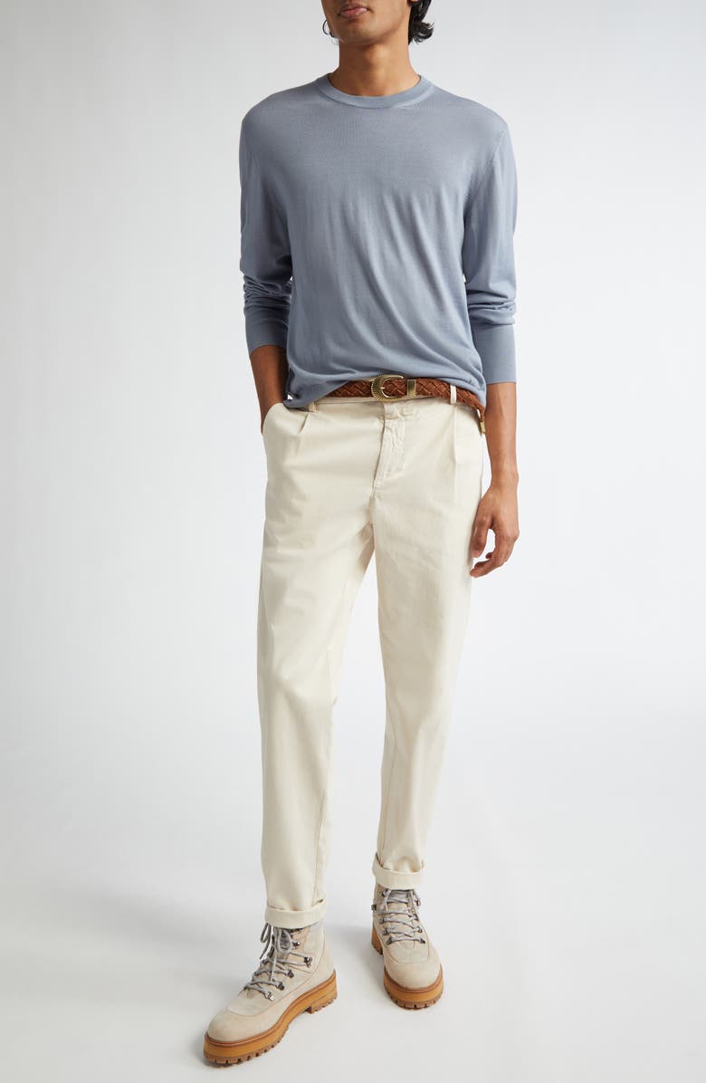 Eleventy Avalon Wool Crewneck Sweater, Alternate, color, Sky Blue