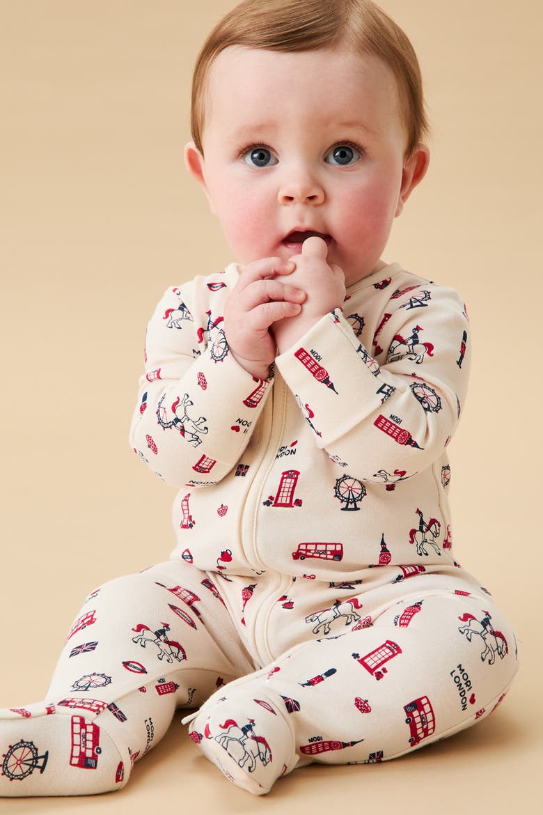 London Print Two Way Zip-Up Sleepsuit, Alternate, color, London