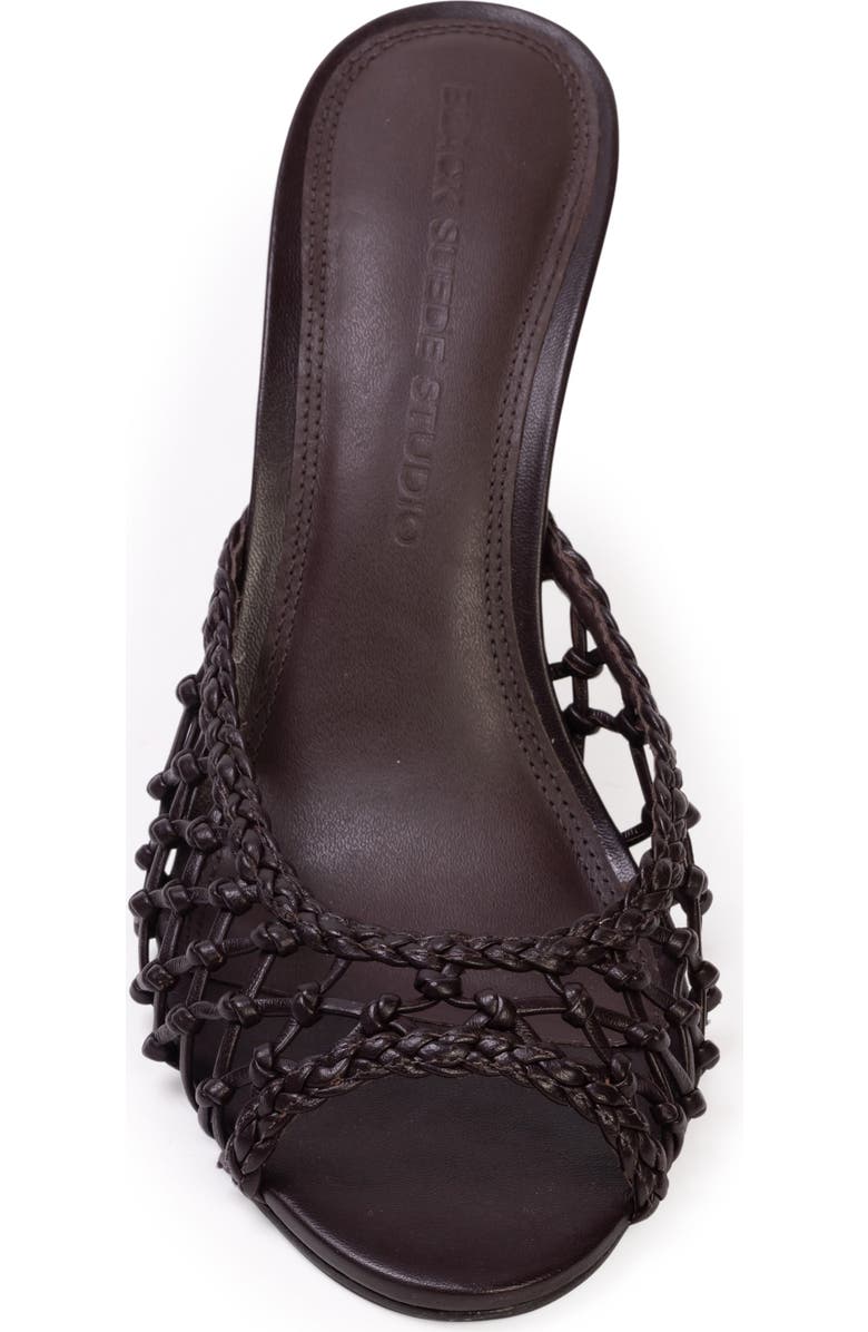 BLACK SUEDE STUDIO Peach 80 Mule, Alternate, color, Black Coffee Leather