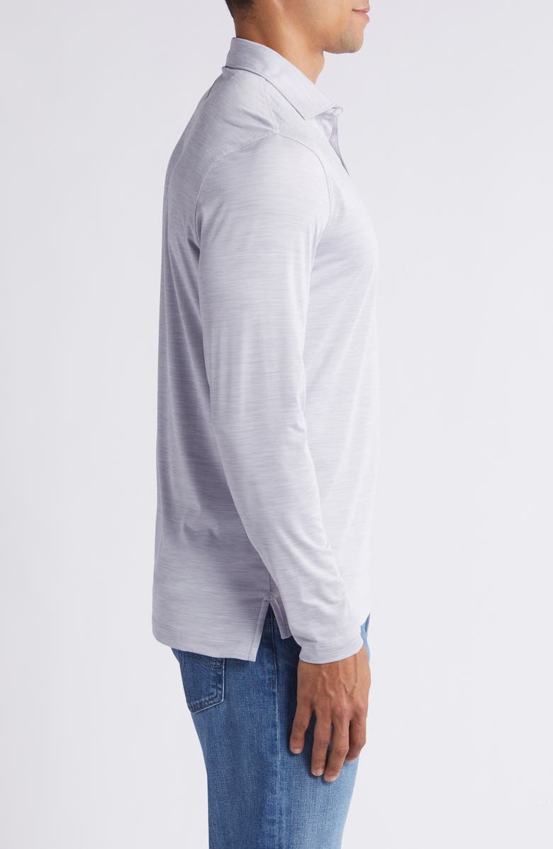 johnnie-O Swing Long Sleeve Performance Polo, Alternate, color, Light Gray