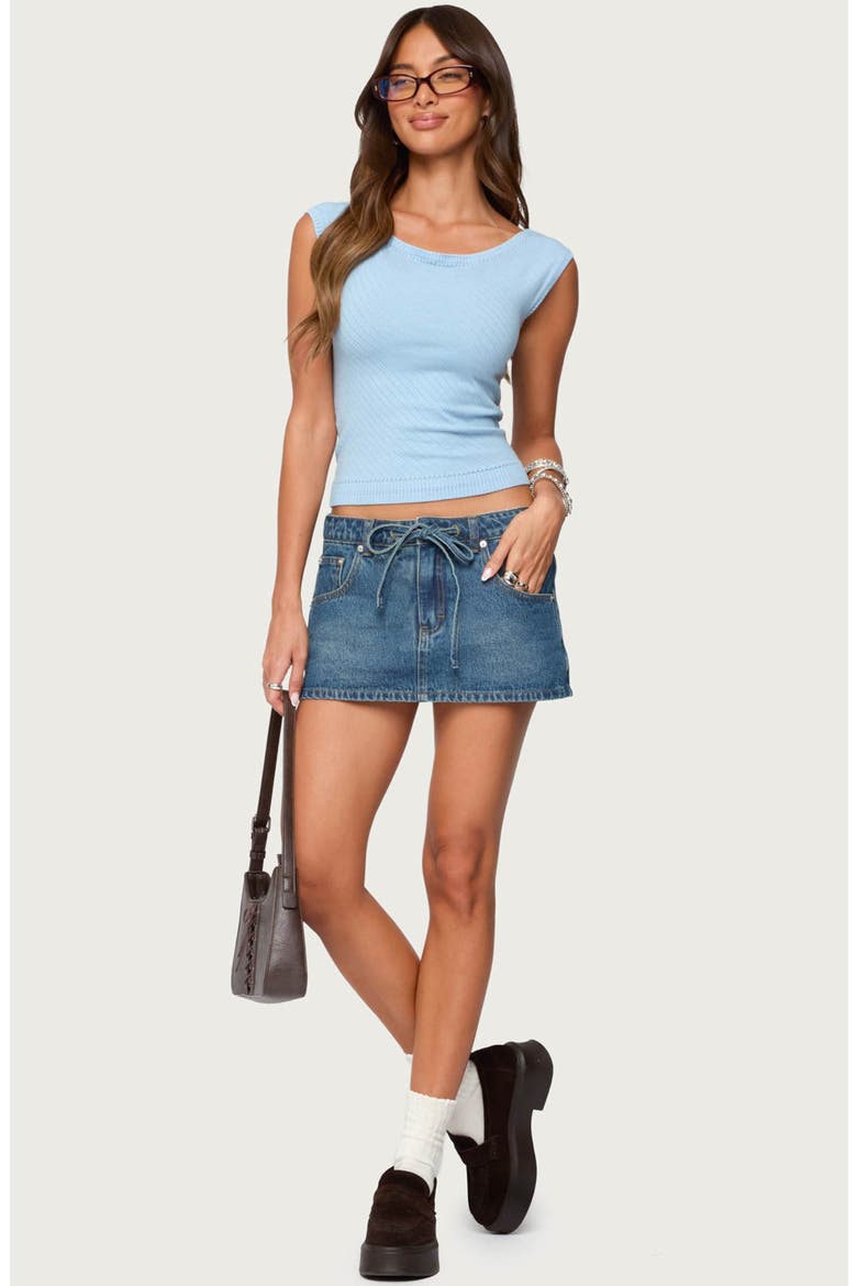 Jarah Pointelle Top, Alternate, color, LIGHT-BLUE