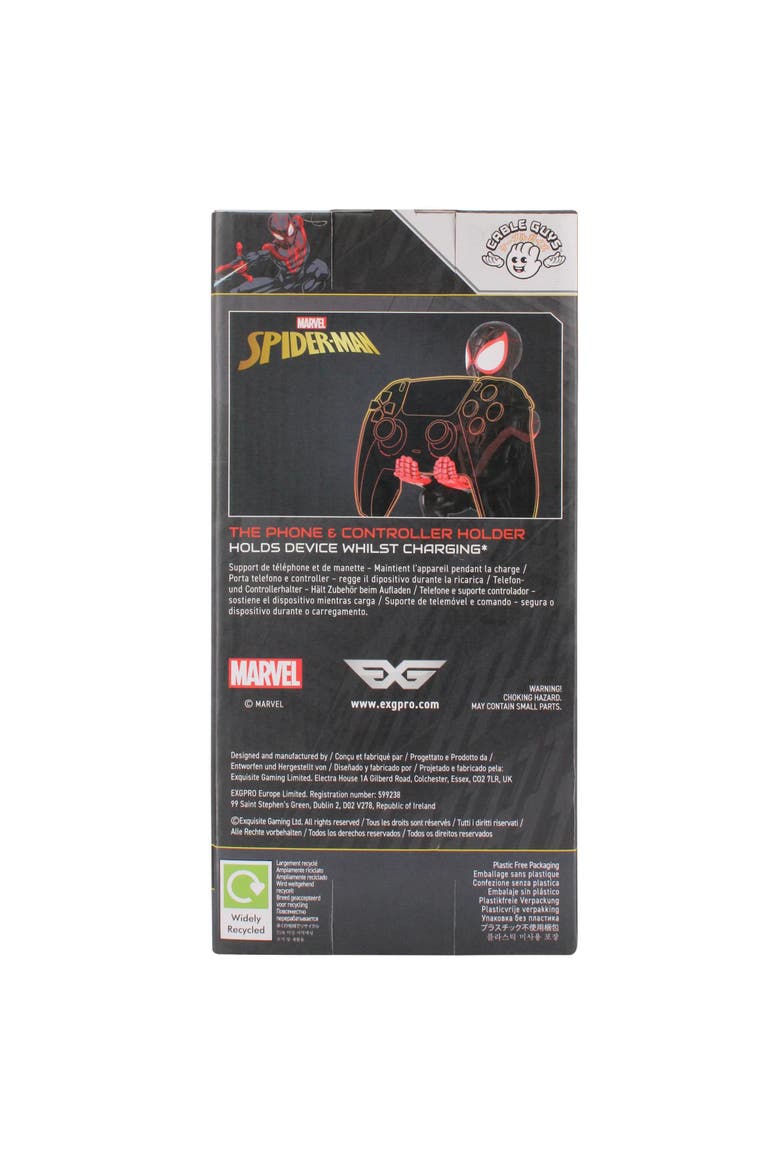 Marvel Spiderverse Miles Morales Mobile Phone & Gaming Controller Holder, Alternate, color, Multicolored