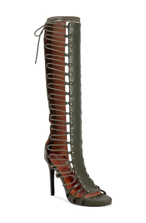 Rosalina Lace-Up Knee High Sandal