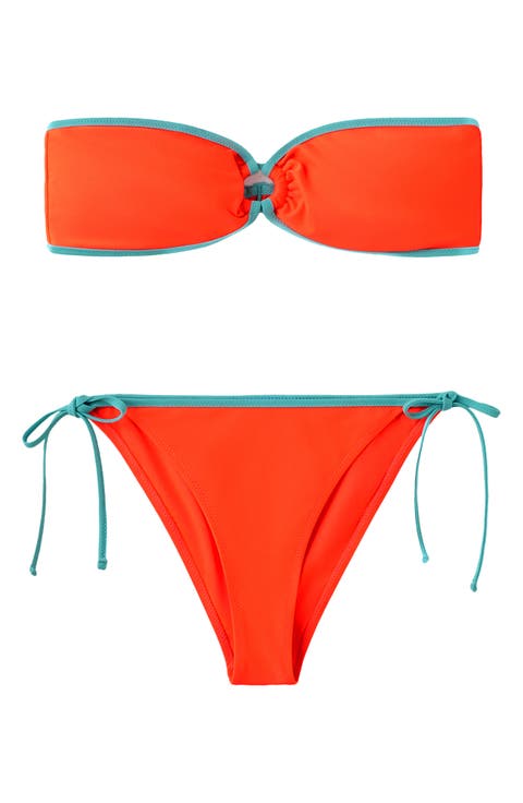 O-Ring Bandeau Two-Piece Swimsuit