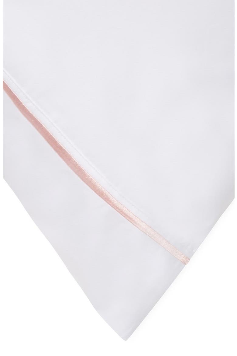 Single Embroidered Line 300 Thread Count 100% Cotton Pillowcases, Alternate, color, PINK