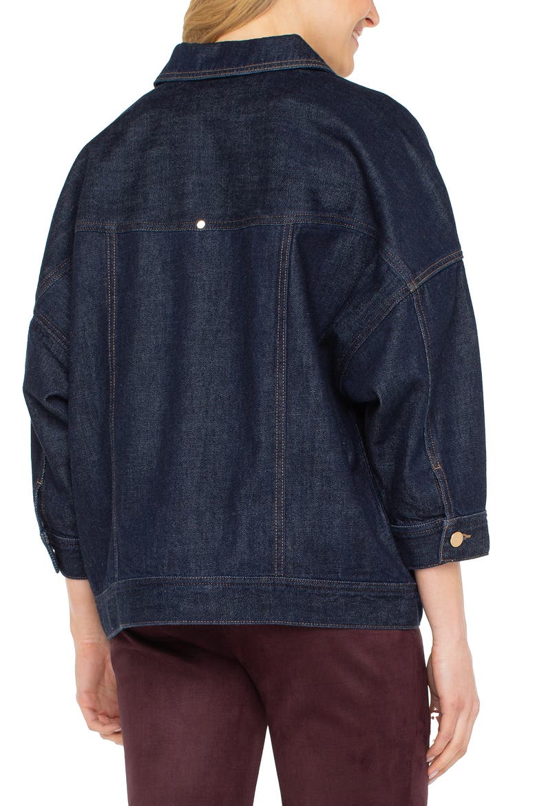 Drop Shoulder Denim Jacket, Alternate, color, INDIGO RINSE