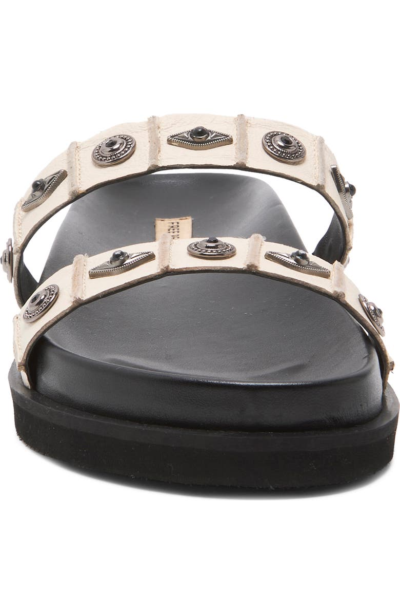 Free People Findings Slide Sandal, Alternate, color, Bone Leather