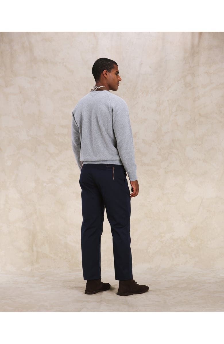 Fortela Maine Heavy Cotton Gabardine Chino Pants, Alternate, color, Navy
