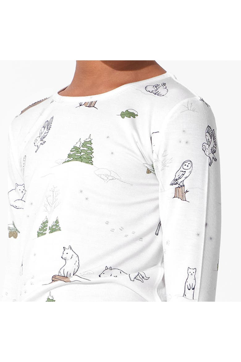 Kids' Winter Forest Animals Set of 2 Piece Pajamas, Alternate, color, Winter Forest Animals