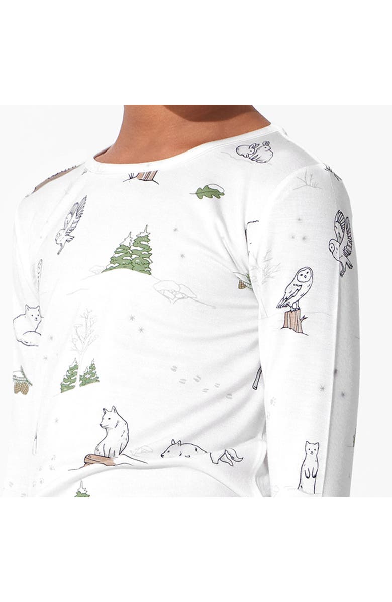 Bellabu Bear Kids' Winter Forest Animals Set of 2 Piece Pajamas, Alternate, color, Winter Forest Animals
