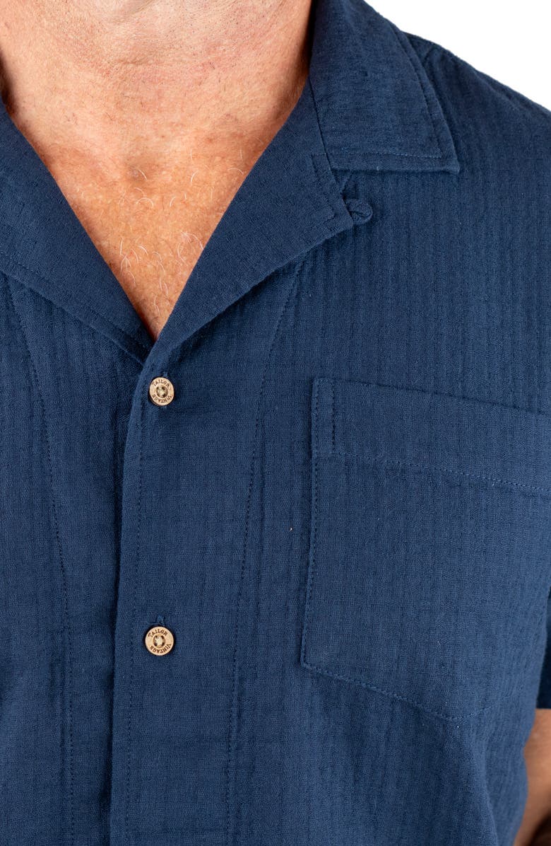 Tailor Vintage Cotton Dobby Cabana Shirt, Alternate, color, Navy Blazer