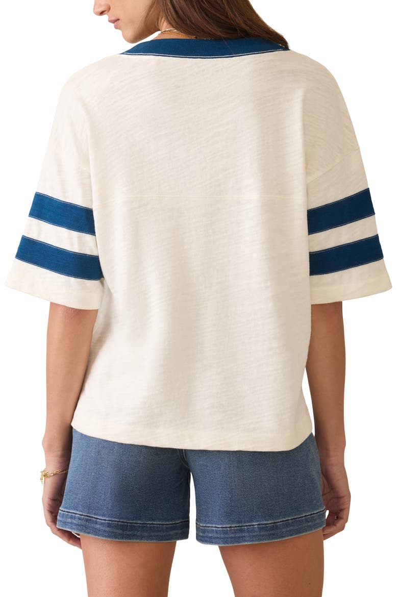 Varsity Stripe Organic Cotton T-Shirt, Alternate, color, TITAN VARSITY
