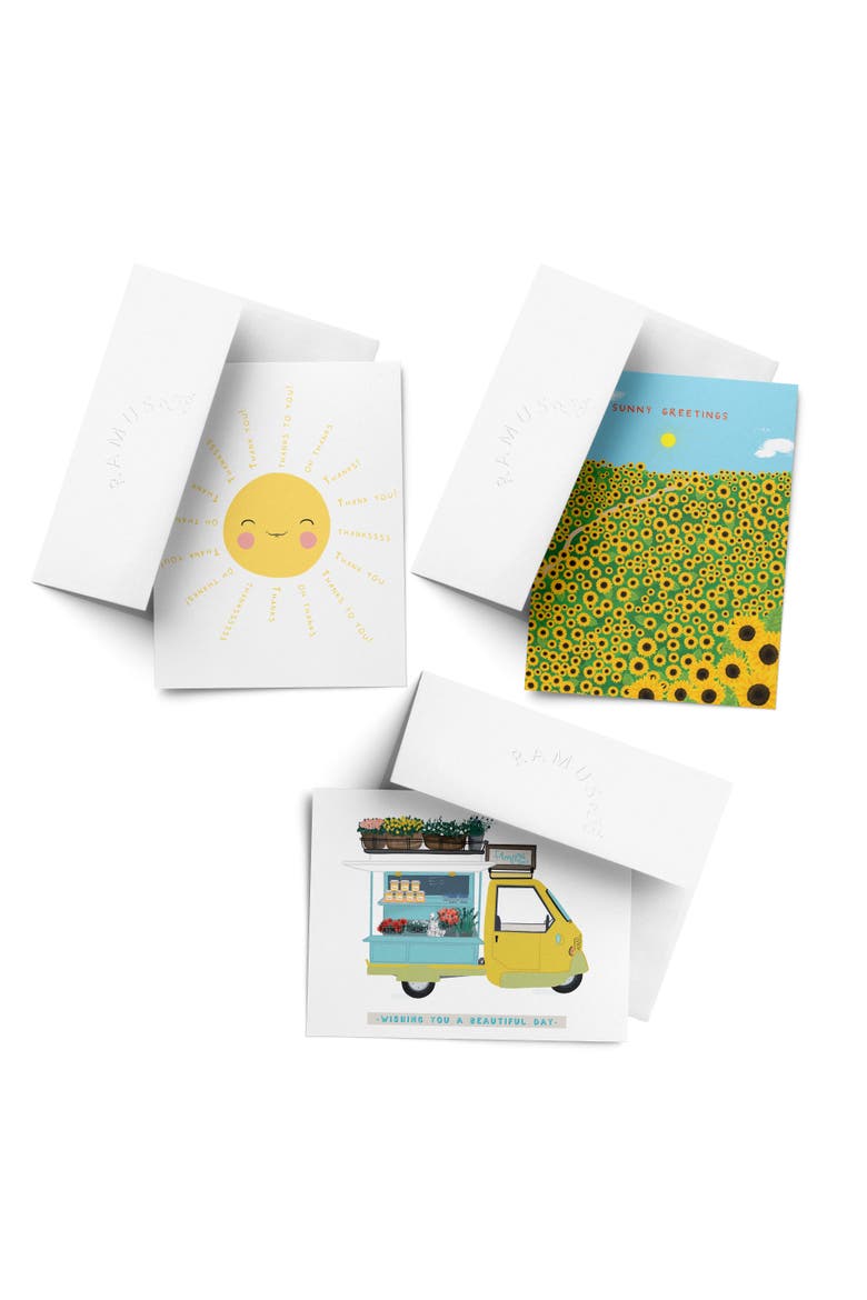 Everyday Greeting Card Pack (3ct) "Sun, Flowers, Sunflowers", Main, color, Multi-Pack