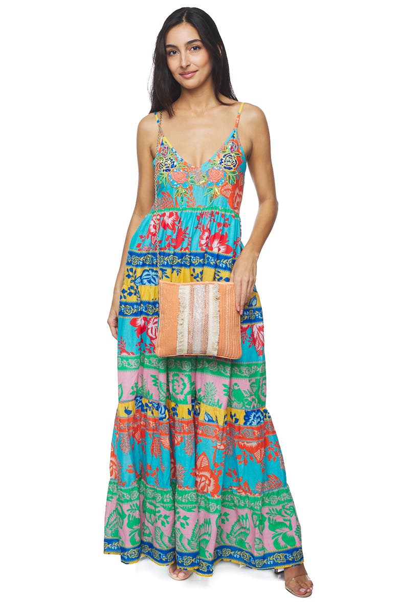 RANEES Bead Embellished Maxi Dress, Alternate, color, Blue