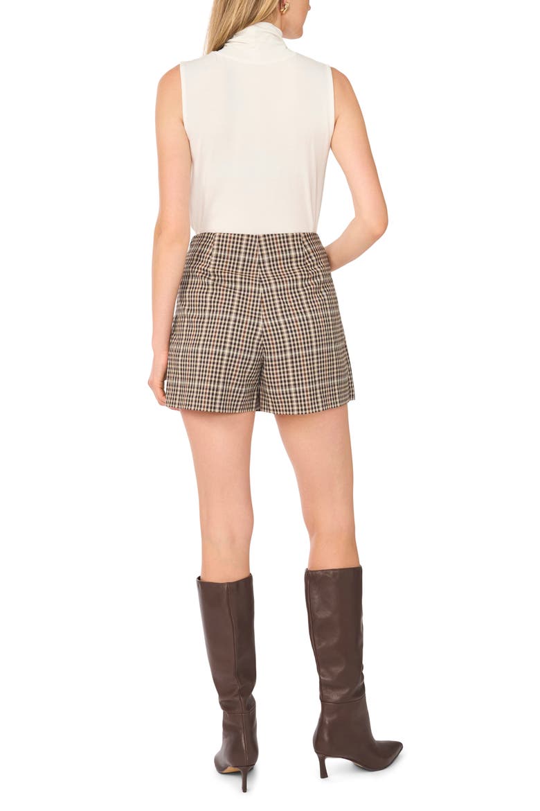 Plaid Pleated Mini Skort, Alternate, color, BROWN MULTI