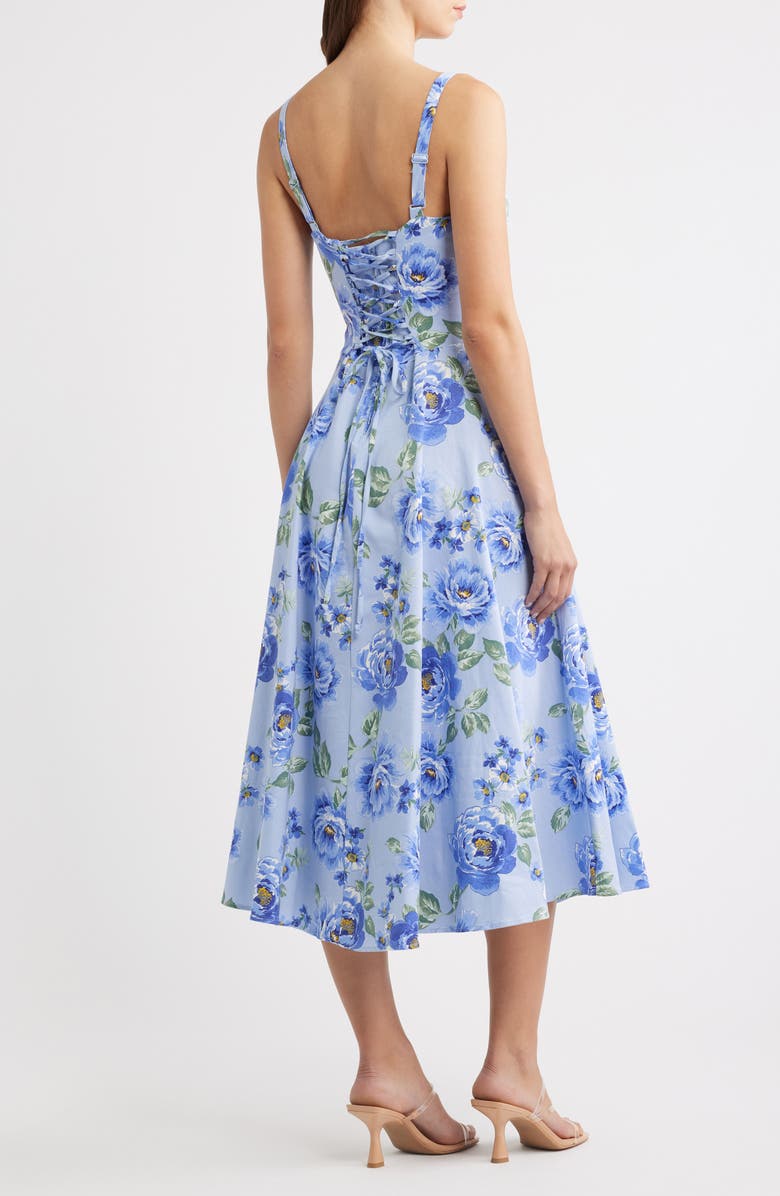 Emerald Sundae Print Tie Back Midi Dress, Alternate, color, 