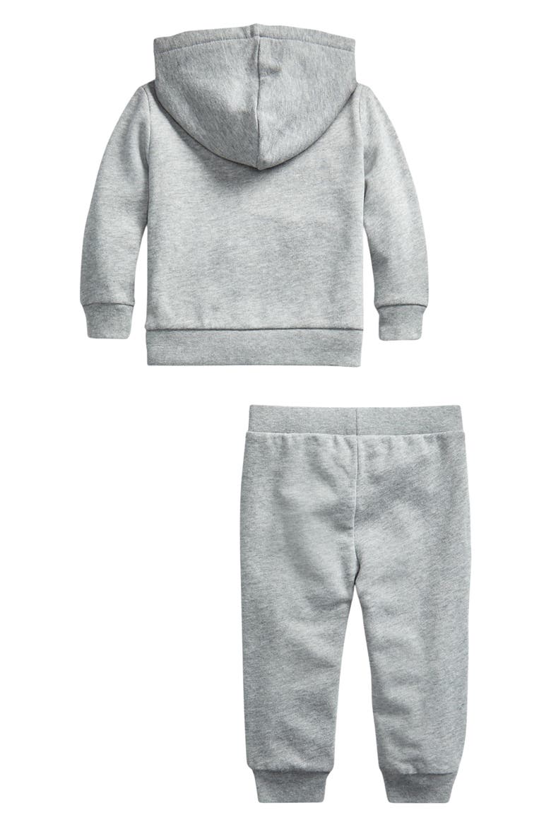 Atlantic French Terry Full Zip Hoodie & Joggers Set, Alternate, color, LIGHT GREY HEATHER