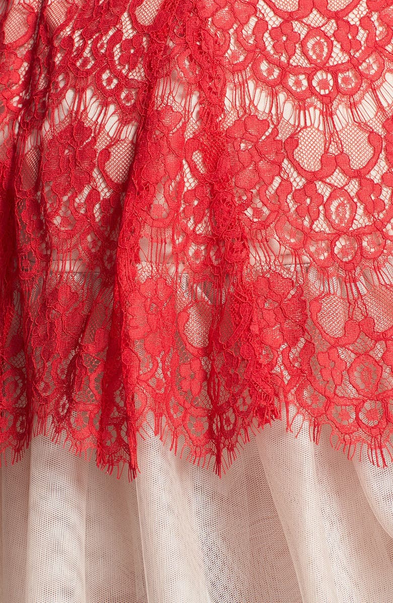 Betsy & Adam Sleeveless Lace Fit & Flare Dress, Alternate, color, 