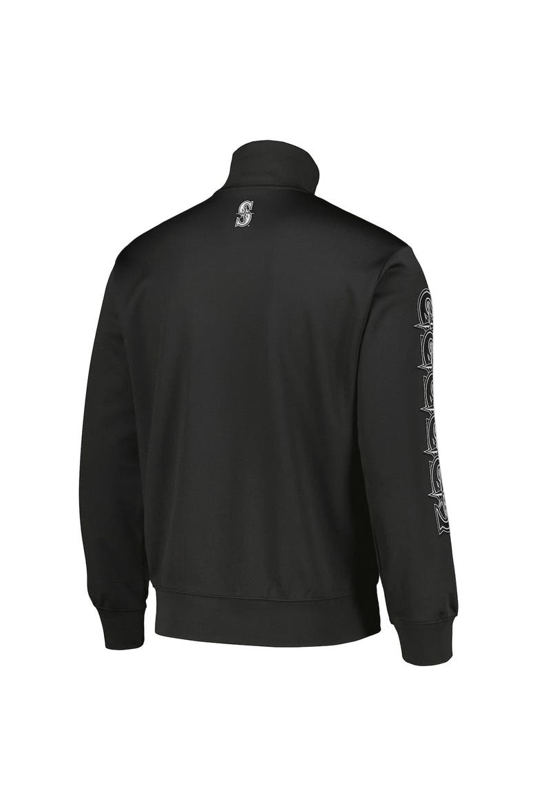 Men's PLEASURES Black Seattle Mariners Pitcher Full-Zip Track Jacket, Alternate, color, Black