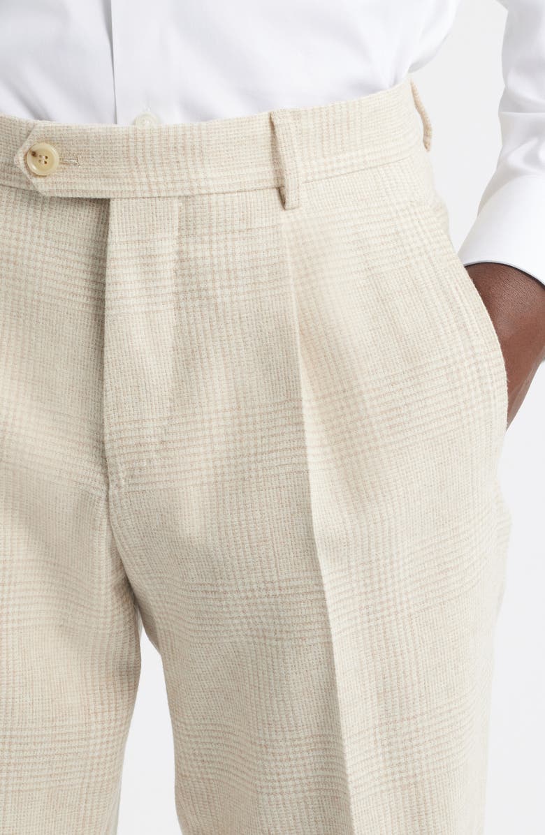 BOSS Peet Pleated Alpaca Blend Dress Pants, Alternate, color, Open Beige