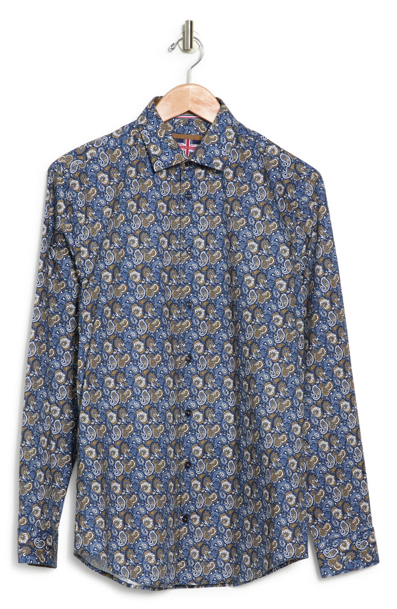 SOUL OF LONDON Paisley Stretch Woven Button-Up Shirt (Men) | Nordstromrack