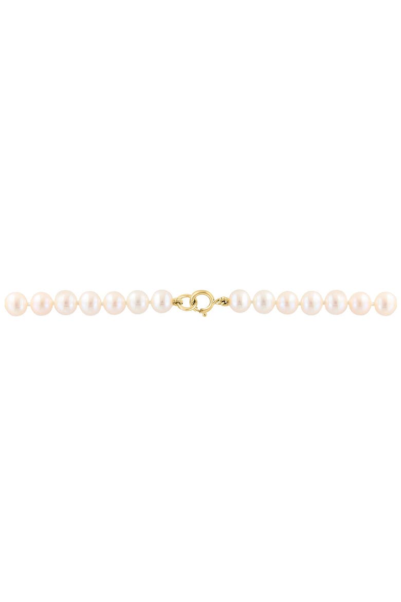 14K Yellow Gold Cultured Pearl Necklace, Alternate, color, WHITE