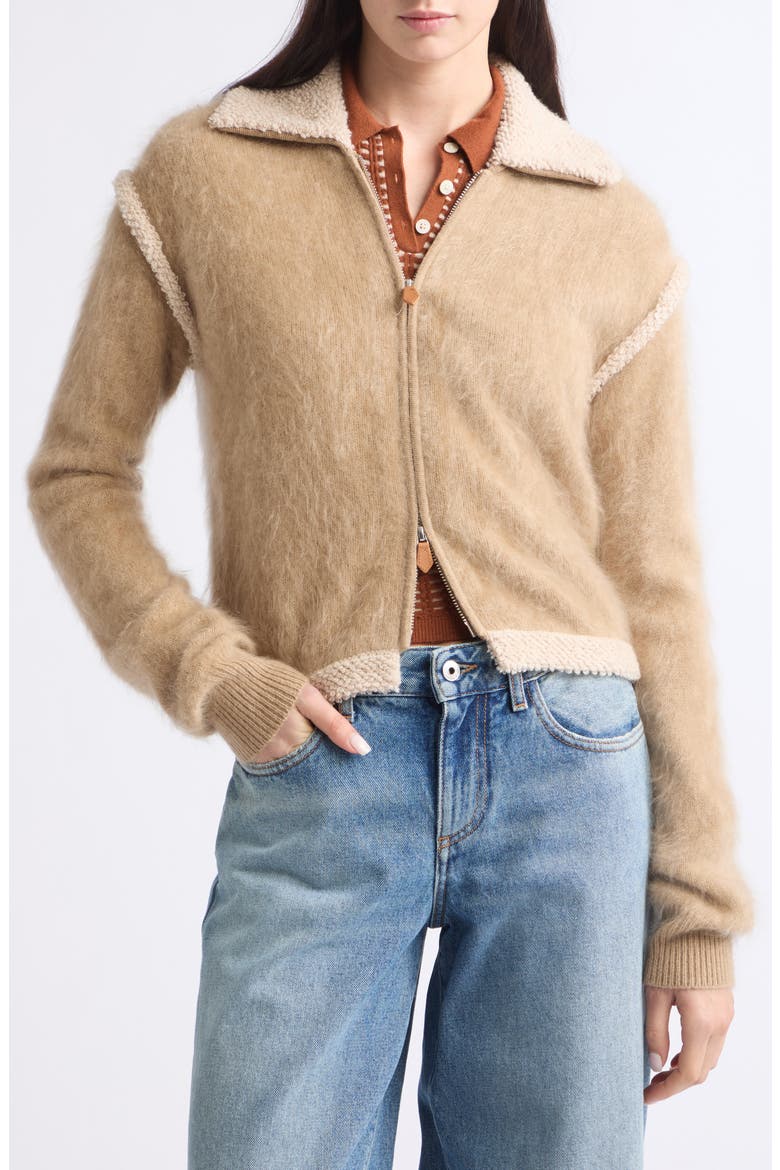 Grizzly Frankie Cashmere Jacket, Alternate, color, CAMEL