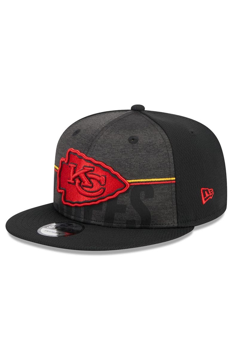 New Era Men's New Era Black Kansas City Chiefs 2023 NFL Training Camp Team Colorway 9FIFTY Snapback Hat, Main, color,