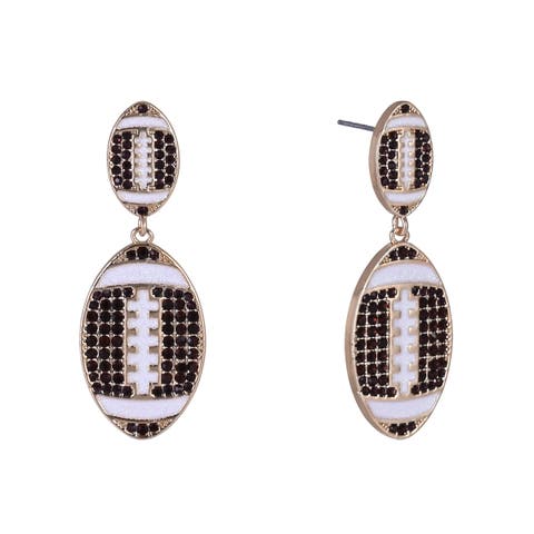 Game Day Stone Football Earrings