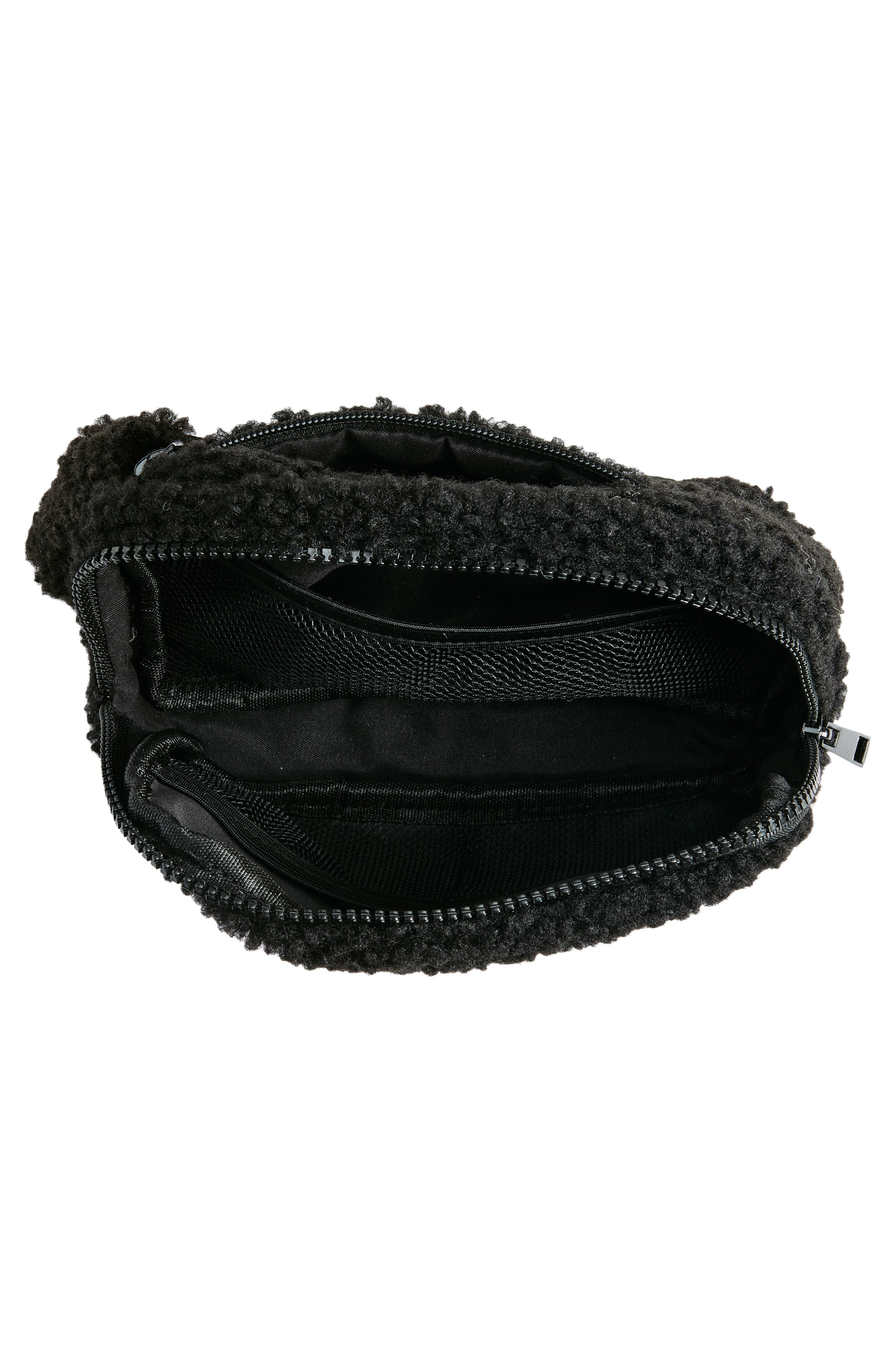 Zella Faux Shearling Crossbody, Alternate, color, 