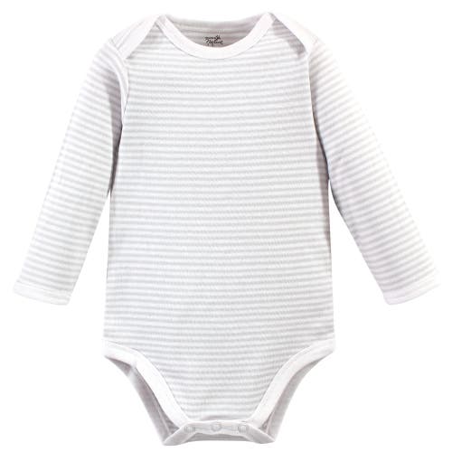 Touched By Nature 5pk Long Sleeve Organic Bodysuits In Multi