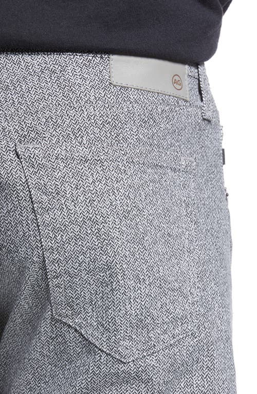 Ag Tellis Herringbone Slim Fit Pants In Gray
