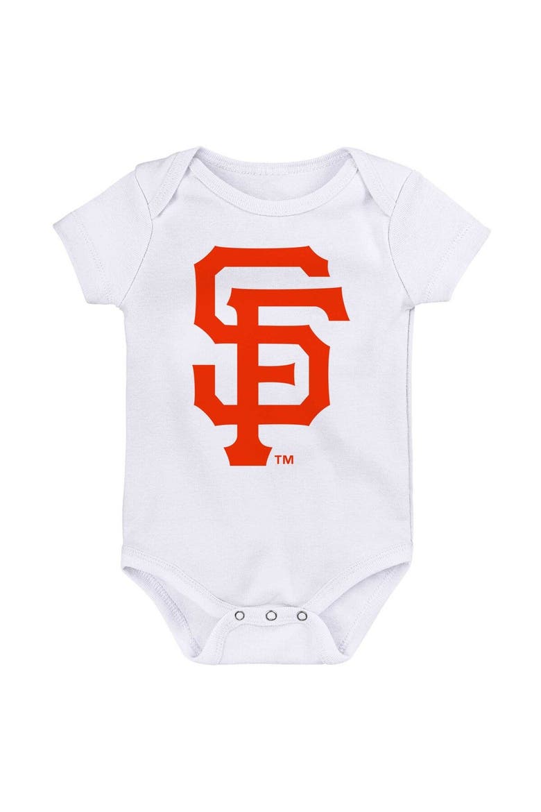 Infant Orange/Black/White San Francisco Giants Minor League Player Three-Pack Bodysuit Set, Alternate, color, Orange