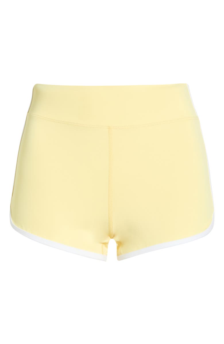 Year of Ours Sporty High Waist Performance Shorts, Alternate, color, Popcorn