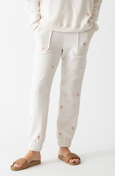 Daisy Embellished Fleece Sweatpants