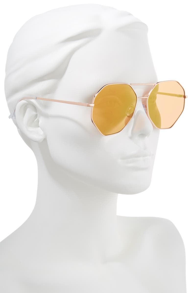 BP. Hexcon Aviator Sunglasses, Alternate, color, 