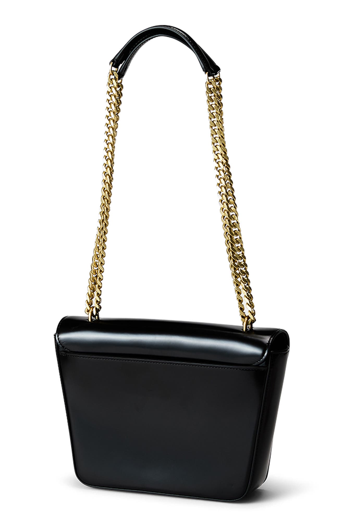 Veronica Beard Double Link Flap Convertible Leather Shoulder Bag, Alternate, color, 