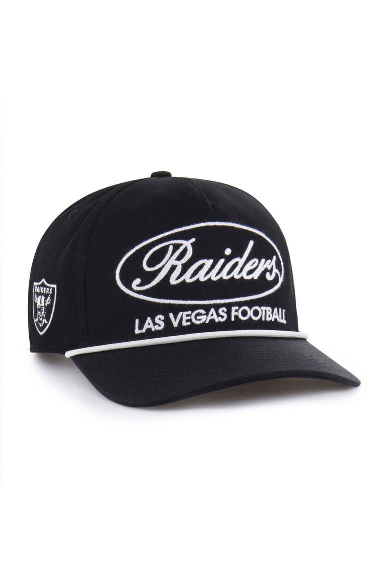 Men's '47 Black Las Vegas Raiders Foundational Hitch Adjustable Hat, Main, color, Black