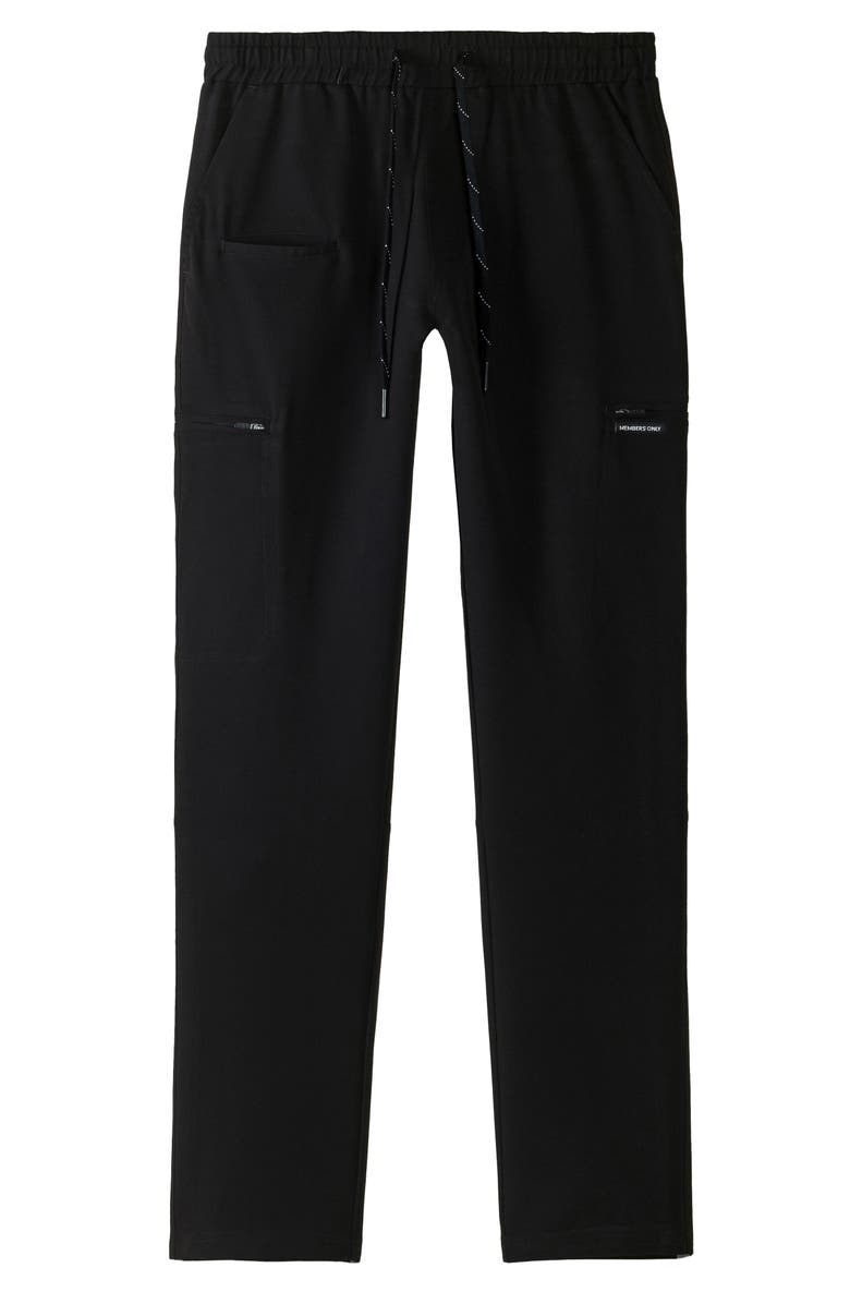 Members Only Hampton Open Bottom Scrub Pants, Alternate, color, Black