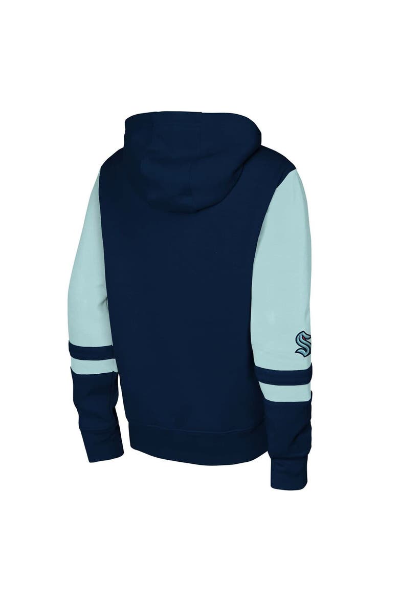 Youth Navy Seattle Kraken Face Off Full-Zip Hoodie, Alternate, color, Navy