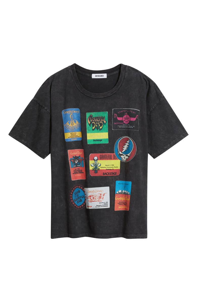 Daydreamer Grateful Dead Backstage Merch Cotton Graphic T-Shirt, Alternate, color, Reactive Black Acid