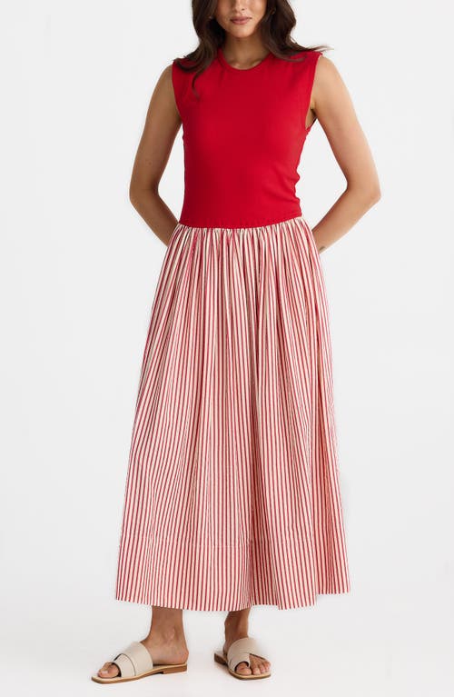 Brave + True Brave+true Daphne Sleeveless Mixed Media Dress In Multi