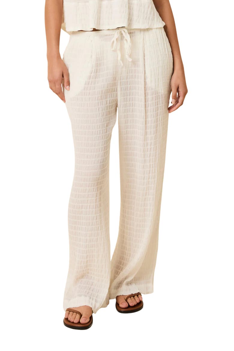 The Ashling Textured Semisheer Cover-Up Pants, Main, color, OPTIC WHITE