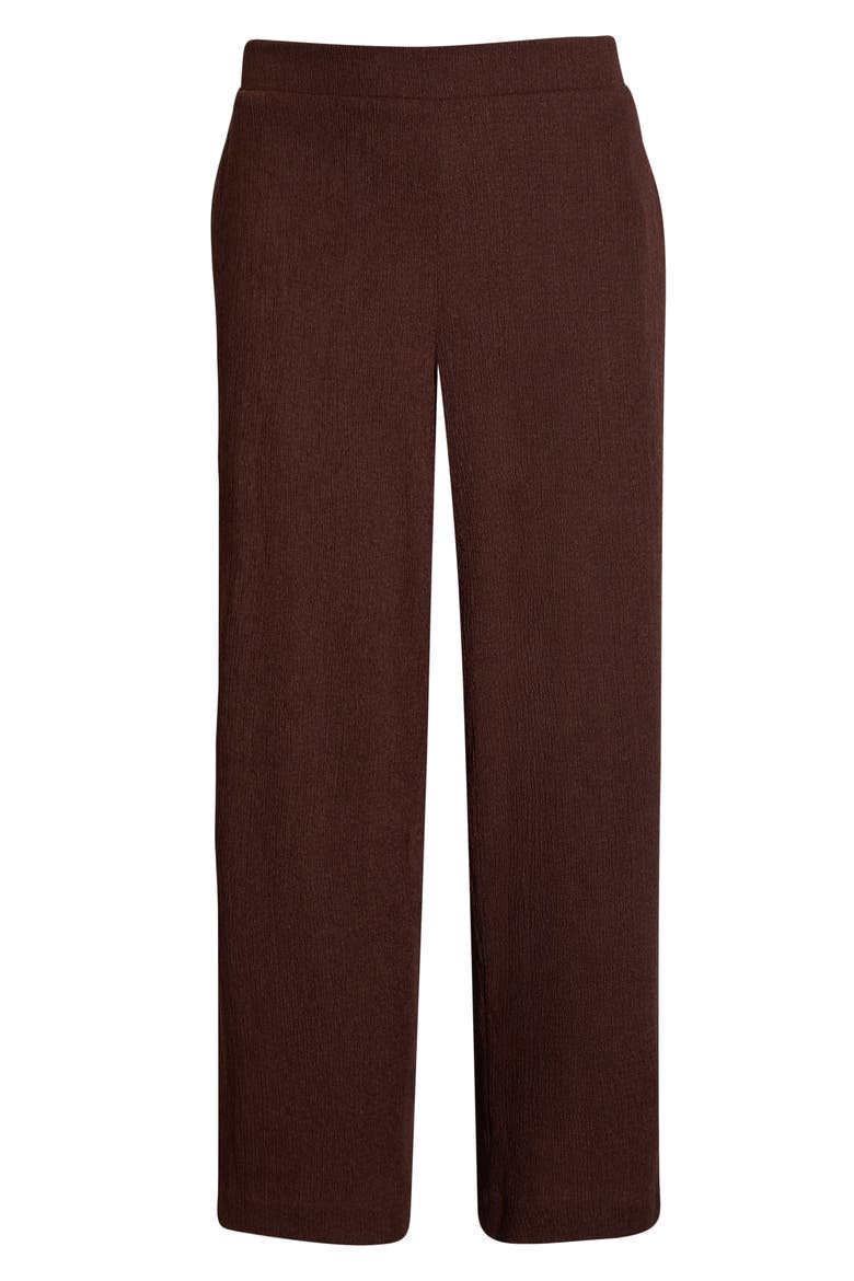 Knit Pull-On Wide Leg Pants, Alternate, color, DARK CHOCOLATE
