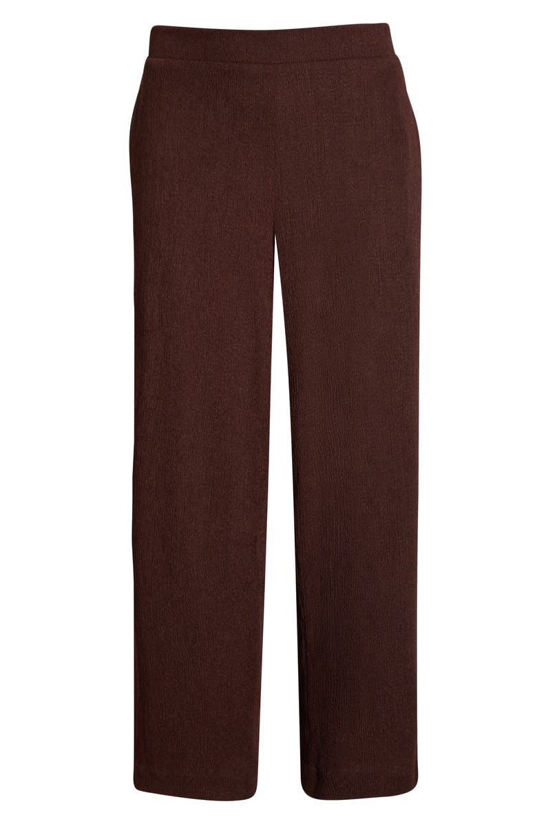 AK ANNE KLEIN Knit Pull-On Wide Leg Pants, Alternate, color, Dark Chocolate
