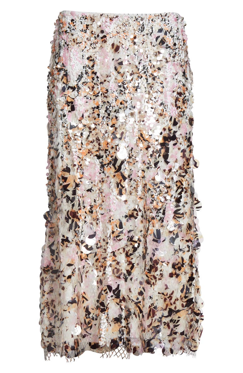Marni Sequin Embellished Midi Skirt, Main, color, Pink Sand